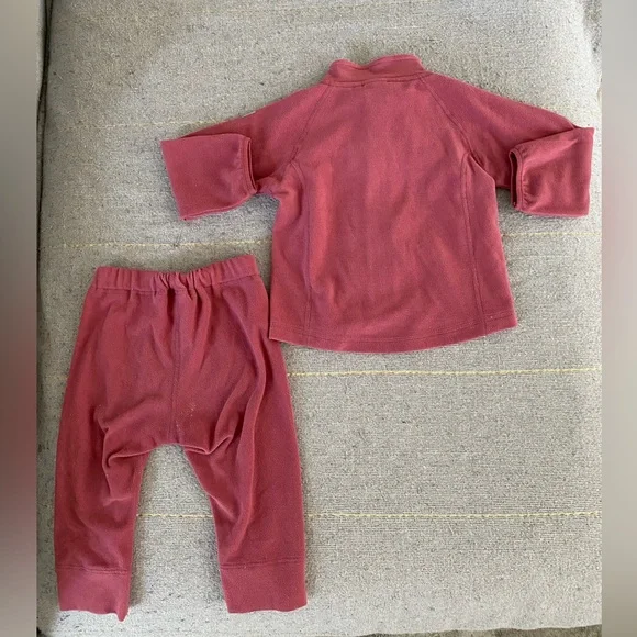 Pink Fleece Polarn O. Pyret Sweatsuit. Size 6-12 months (runs big!) - Picture 5 of 5